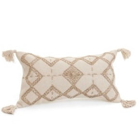 Geometric Embroidered Pillow
