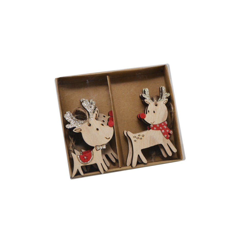 Deer Ornament Box Set of 6