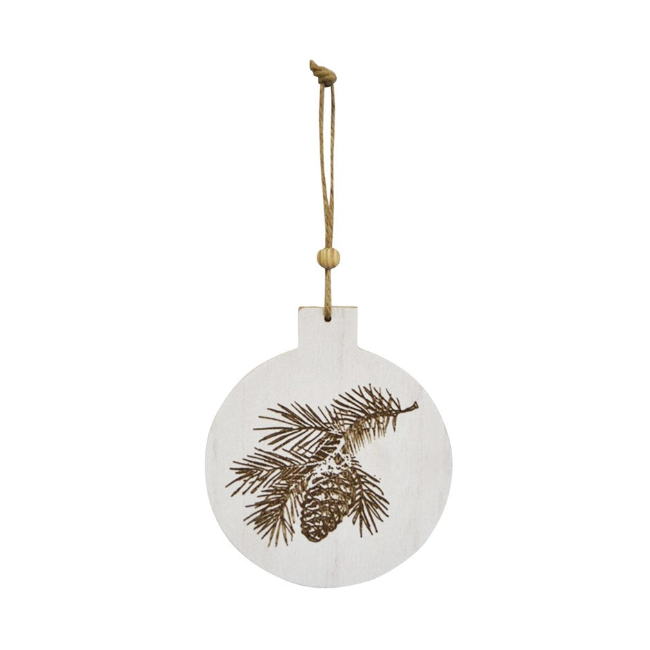 Fir Branch Wood Ornament