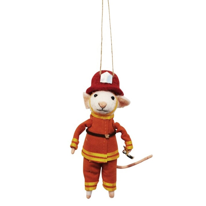 Fireman Mouse Ornament