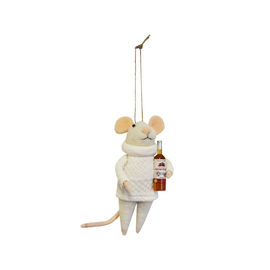 I Brought the Wine Mouse Ornament