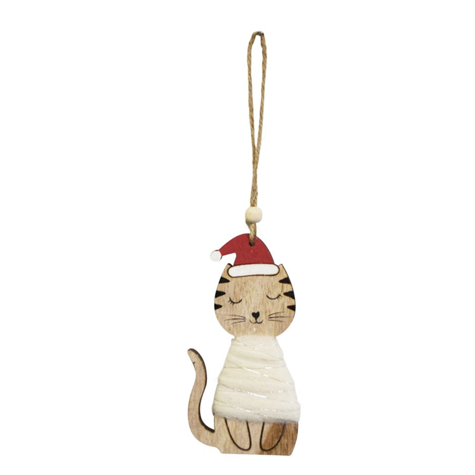 Cat w Sweater Ornament