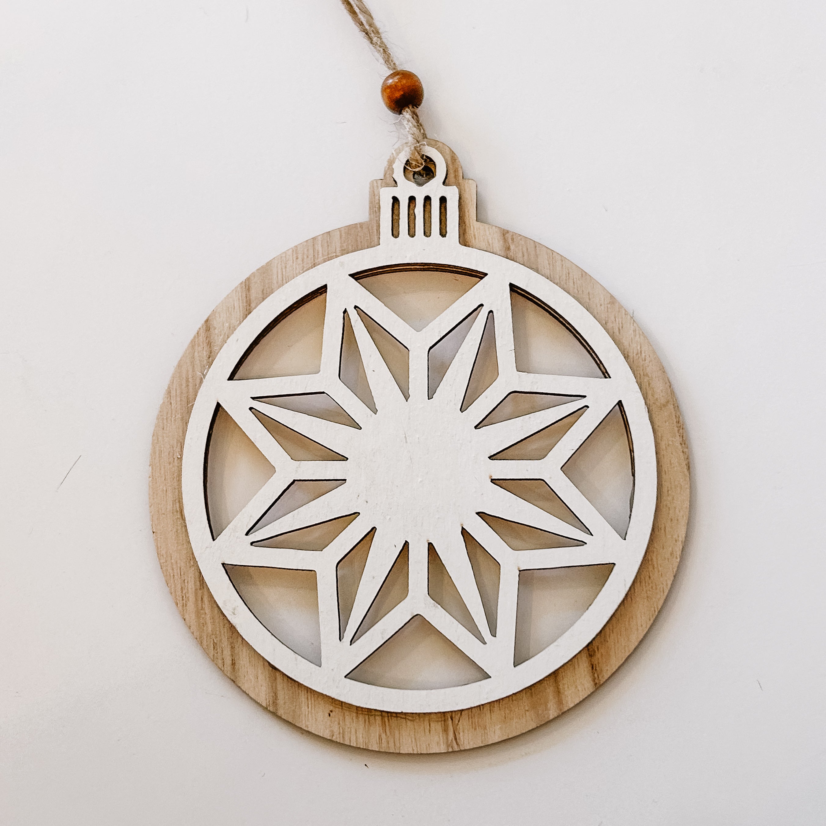 Wood Snowflake/Star Ornament