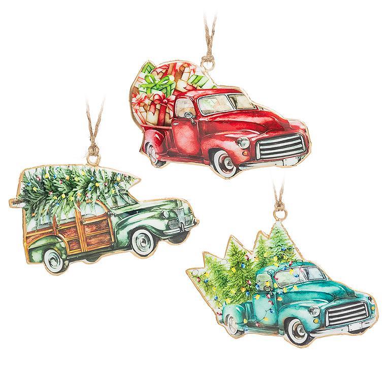 Truck w/Tree Ornament (3 Styles)