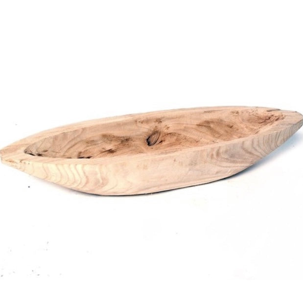 Wooden Oval Bowl