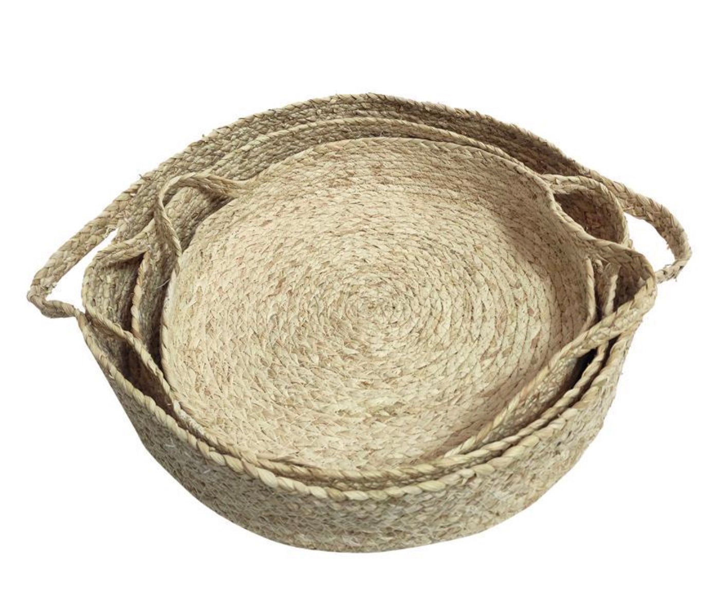 Woven Grass Tray Baskets (3 Sizes)
